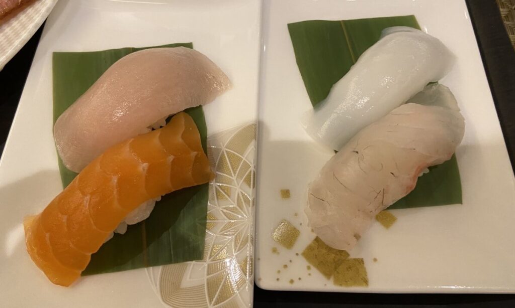 ザ ホテル山楽金沢　朝食ビュッフェ　お寿司
